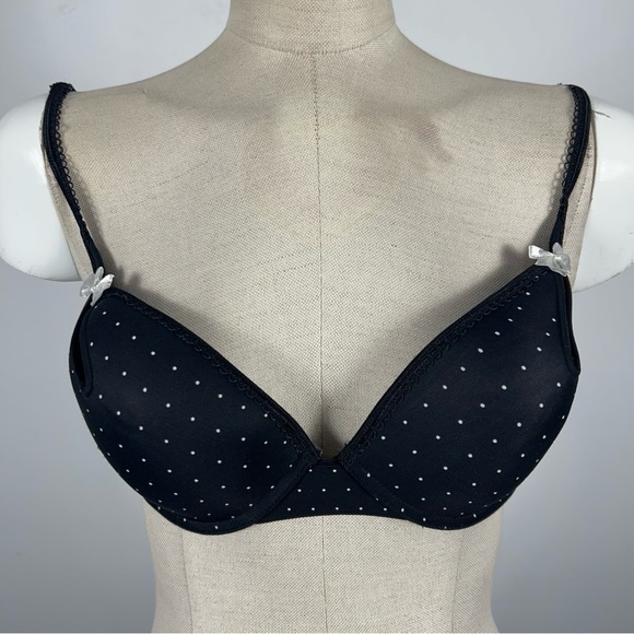 Kenzie Elegant Black Polka Dot Bra 38C - Picture 1 of 5